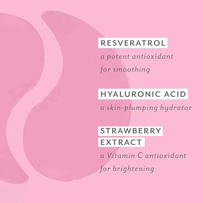 Patchology Serve Chilled Rosé Hydrating Under Eye Patches – Hyaluronic Acid & Antioxidant-Infused Eye Masks to Reduce Dark Circles, Puffiness & Fine Lines - Ideal Skincare Essentials (5 Pairs) - Image 4